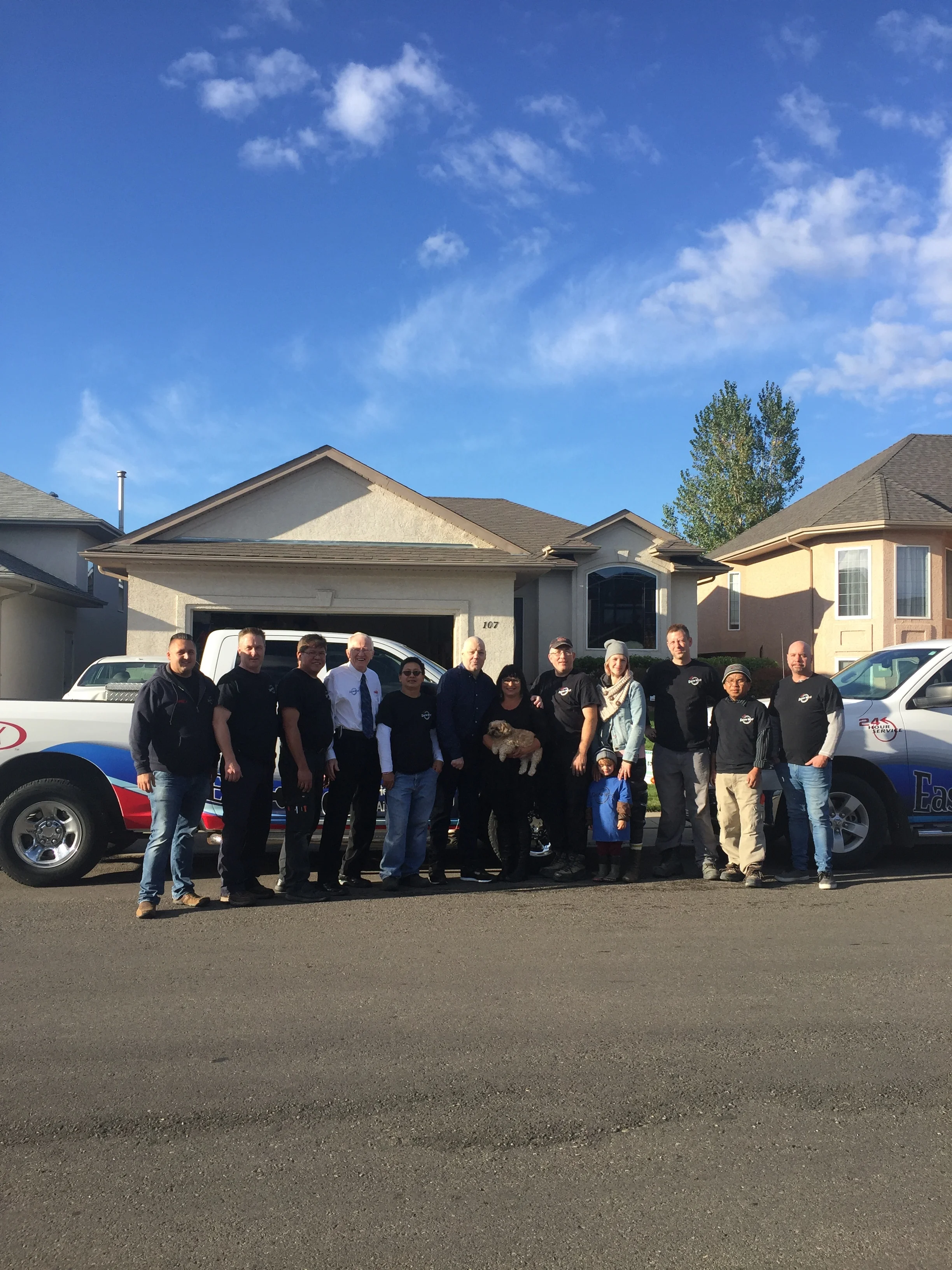 Heat Up Saskatchewan volunteers from East West Heating