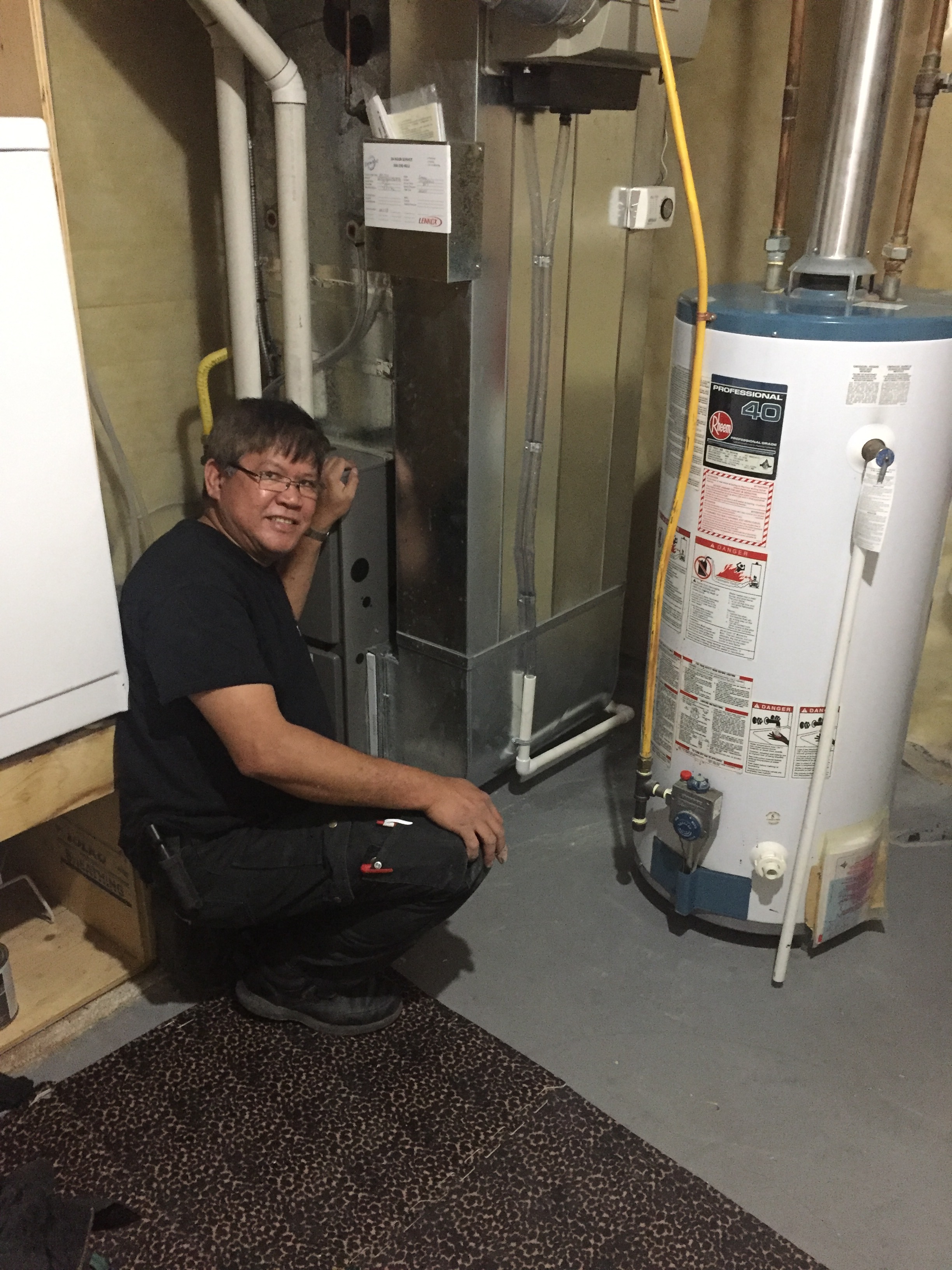 A Lennox furnace installed for a Heat Up Saskatchewan recipient