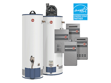 Natural draft, power vent and on-demand water heaters